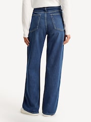 Rag & Bone Blue Logan Mid Rise Wide Leg Jeans - Image 4 of 8