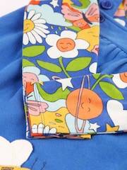 Frugi Blue All Over Print Flower Outfit Dress - Image 3 of 5