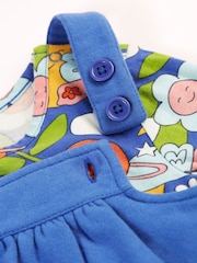 Frugi Blue All Over Print Flower Outfit Dress - Image 4 of 5