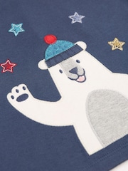 Frugi Blue Polar Bear Top And Leggings Set - Image 4 of 5