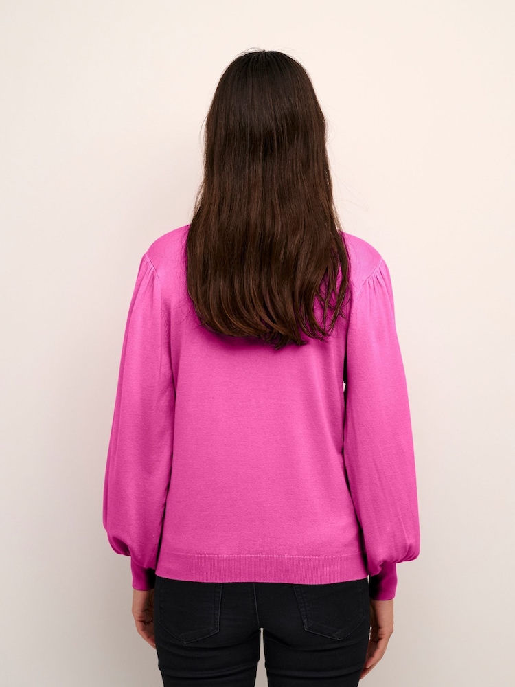 Kaffe KAlizza Buttons Round Neck Cardigan - Image 2 of 6