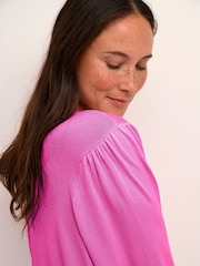 Kaffe KAlizza Buttons Round Neck Cardigan - Image 4 of 6