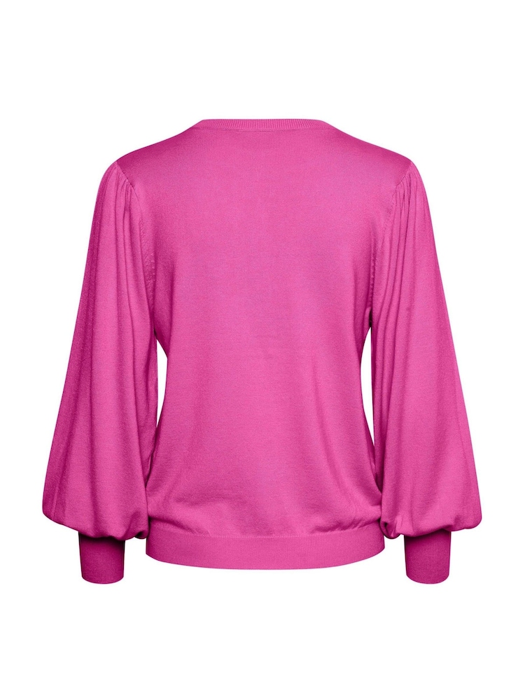 Kaffe KAlizza Buttons Round Neck Cardigan - Image 6 of 6