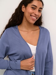 Kaffe Blue Fenia Pockets Long Cardigan - Image 3 of 4