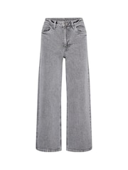 Kaffe Grey Ryana Wide Leg High-Waisted Jeans - Image 4 of 5