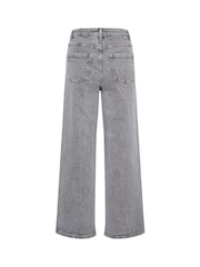 Kaffe Grey Ryana Wide Leg High-Waisted Jeans - Image 5 of 5