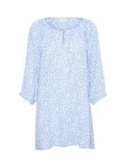 Kaffe Blue Amber 3/4 Sleeve Round Neck Tunic - Image 5 of 6