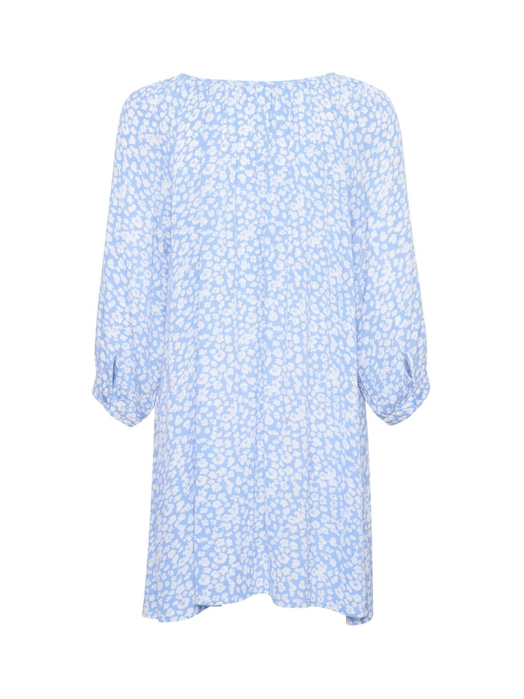 Kaffe Blue Amber 3/4 Sleeve Round Neck Tunic - Image 6 of 6