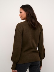 Kaffe Regular Fit Merana V-Neck Pullover Jumper - Image 2 of 4