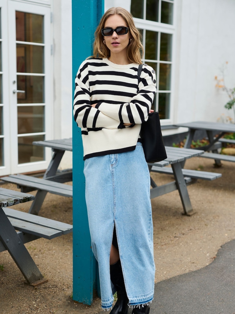 Kaffe Casual Fit  Marie Round Neck Pullover Black Jumper - Image 1 of 7