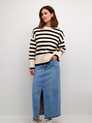 Kaffe Casual Fit  Marie Round Neck Pullover Black Jumper - Image 4 of 7