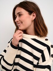 Kaffe Casual Fit  Marie Round Neck Pullover Black Jumper - Image 5 of 7
