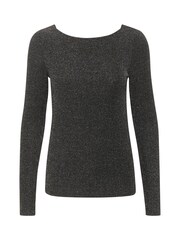 Kaffe Silver Cecilia Glitter Long Sleeve T-Shirt - Image 6 of 6