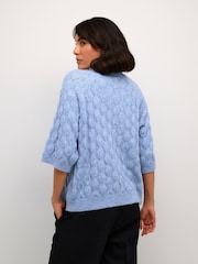 Kaffe KAmalene Half Sleeve Round Neck Pullover Jumper - Image 2 of 5
