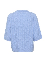Kaffe KAmalene Half Sleeve Round Neck Pullover Jumper - Image 5 of 5