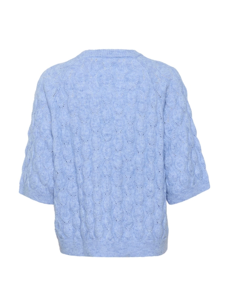 Kaffe KAmalene Half Sleeve Round Neck Pullover Jumper - Image 5 of 5