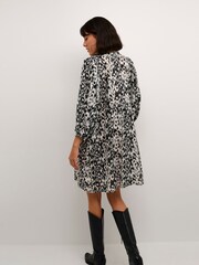 Kaffe Dagmar Above The Knee 3/4 Sleeve Black Dress - Image 2 of 7