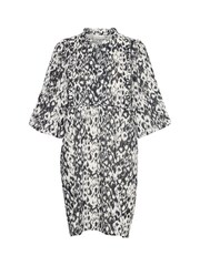 Kaffe Dagmar Above The Knee 3/4 Sleeve Black Dress - Image 6 of 7