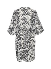 Kaffe Dagmar Above The Knee 3/4 Sleeve Black Dress - Image 7 of 7