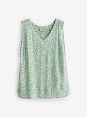Kaffe Amber V-Neck Printed Sleeveless Top - Image 5 of 7