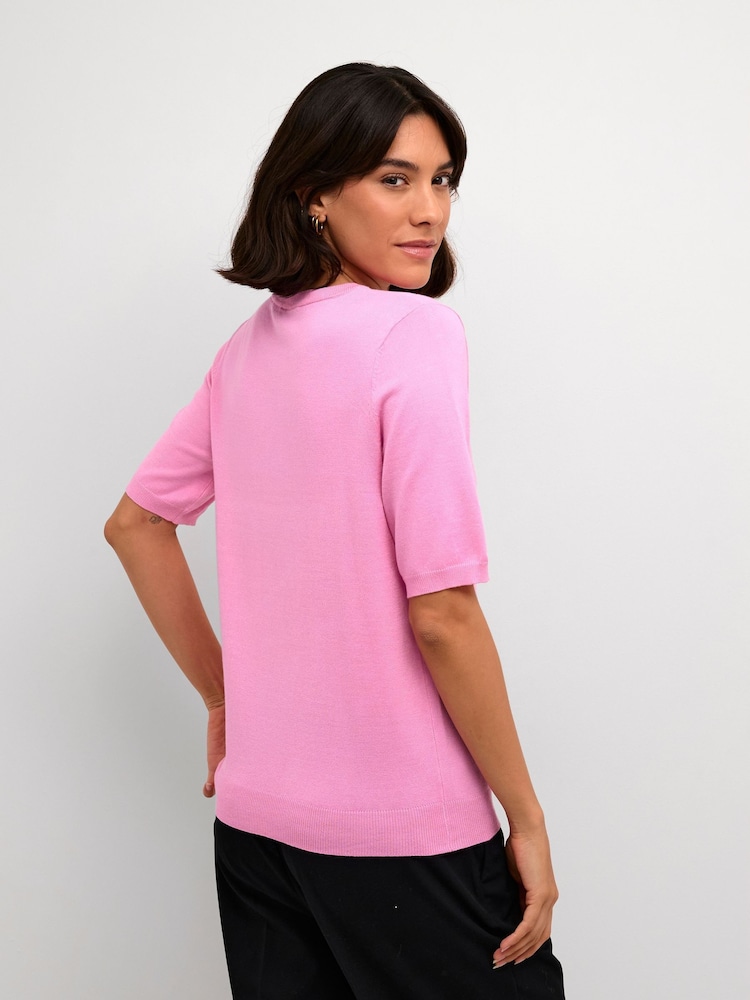Kaffe Lise V-Neck Short Sleeve T-Shirt - Image 2 of 6