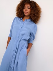 Kaffe Emine Half Sleeve Pocket Shirt Dress - Image 3 of 5