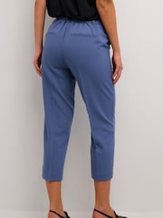 Kaffe Kasakura HW Cropped Relaxed Fit High Waist Length Regular Leg Trousers - Image 2 of 5