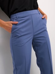 Kaffe Kasakura HW Cropped Relaxed Fit High Waist Length Regular Leg Trousers - Image 3 of 5