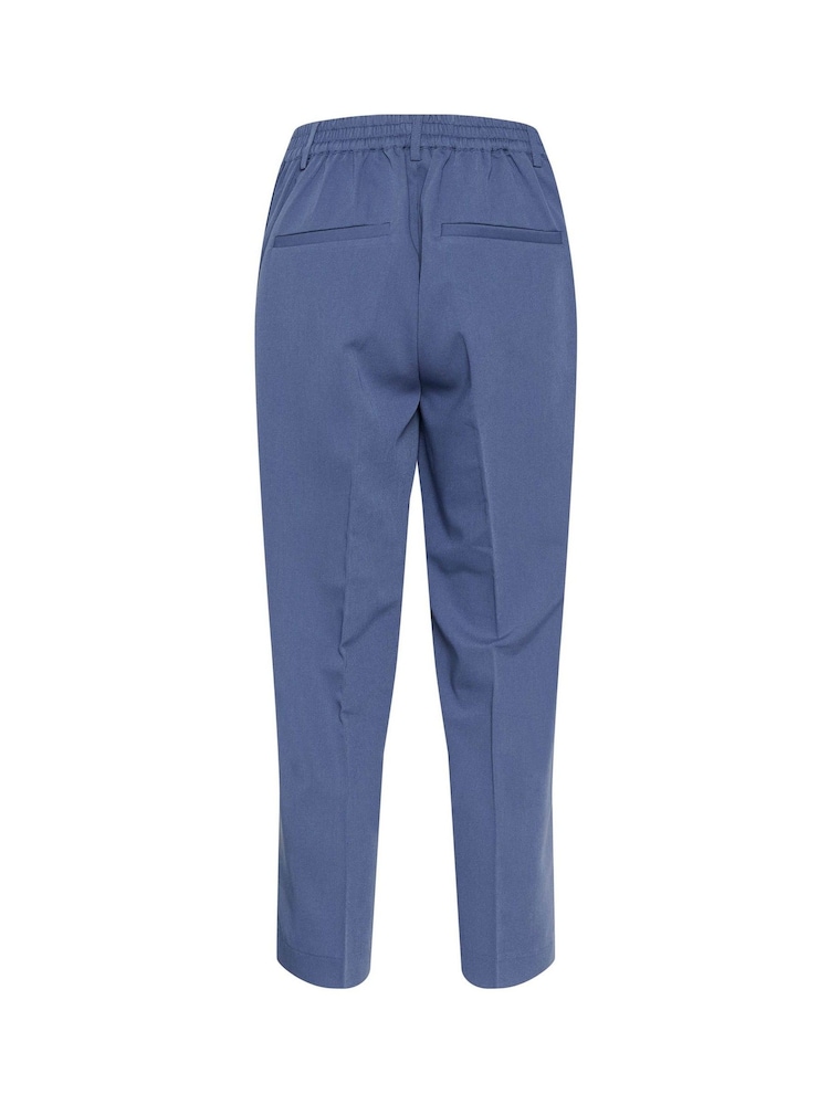 Kaffe Kasakura HW Cropped Relaxed Fit High Waist Length Regular Leg Trousers - Image 5 of 5