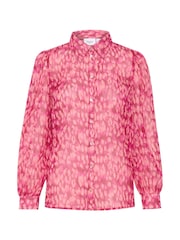 Saint Tropez Regular Fit Pink Avi Printed Chiffon Shirt - Image 2 of 2
