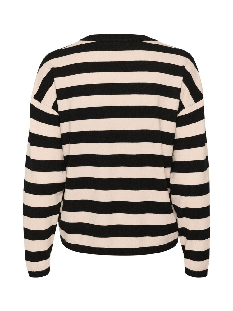 Saint Tropez Fikam V-Neck Long Sleeve Pullover Black Jumper - Image 6 of 6