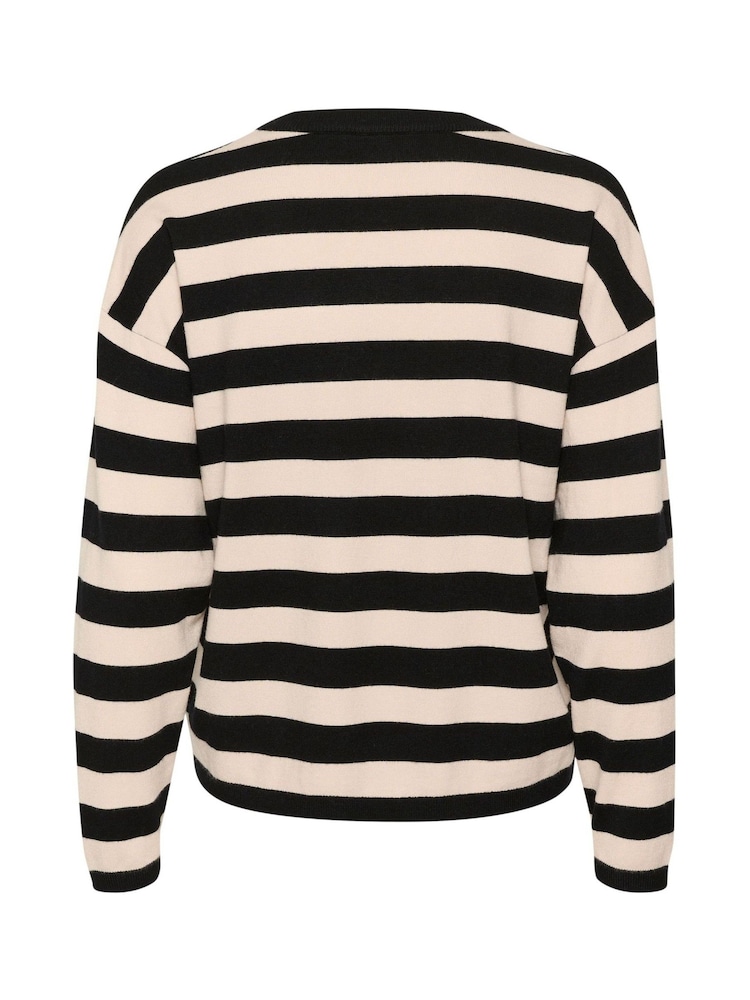 Saint Tropez Fikam V-Neck Long Sleeve Pullover Black Jumper - Image 6 of 6 Saint Tropez Fikam V-Neck Long Sleeve Pullover Black Jumper - Image 6 of 6