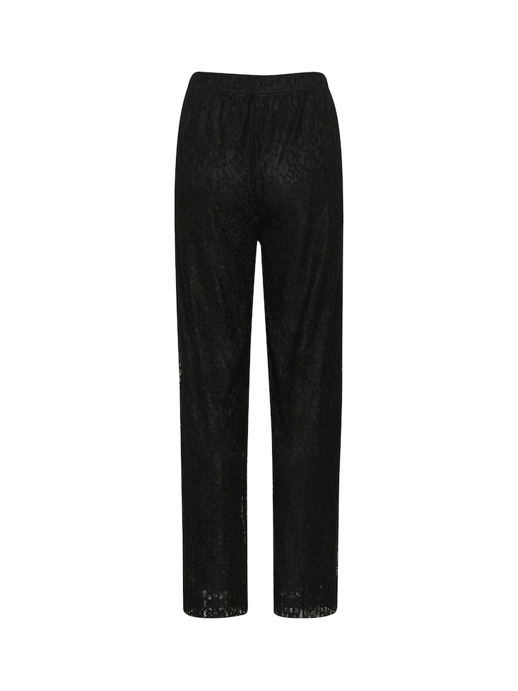 Saint Tropez Filipa High-Waisted Lace Black Trousers - Image 4 of 4 Saint Tropez Filipa High-Waisted Lace Black Trousers - Image 4 of 4
