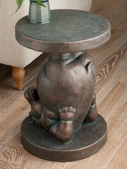 Grey Hattie Hippo Resin Shaped Side Table - Image 2 of 6