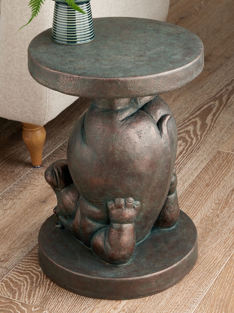 Grey Hattie Hippo Resin Shaped Side Table - Image 2 of 6
