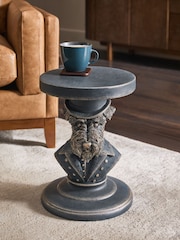Grey Schnauzer dog resin Shaped Side Table - Image 1 of 6