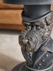 Grey Schnauzer dog resin Shaped Side Table - Image 3 of 6
