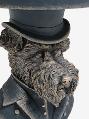 Grey Schnauzer dog resin Shaped Side Table - Image 6 of 6