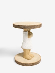 Natural Rosie Rabbit Resin Shaped Side Table - Image 3 of 6