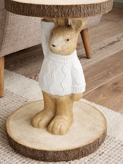 Natural Rosie Rabbit Resin Shaped Side Table - Image 5 of 6