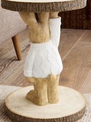 Natural Rosie Rabbit Resin Shaped Side Table - Image 6 of 6