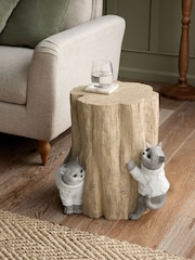 Natural Cats Resin Shaped Side Table - Image 1 of 5