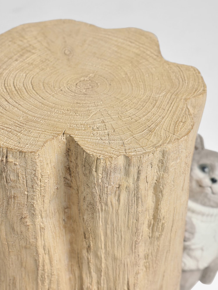 Natural Cats Resin Shaped Side Table - Image 5 of 5