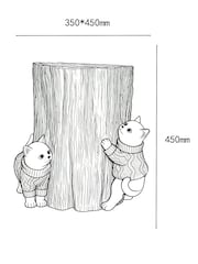 Natural Cats Resin Shaped Side Table - Image 6 of 6