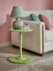 Green Twisted Base Side Table - Image 1 of 4