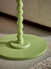 Green Twisted Base Side Table - Image 2 of 4