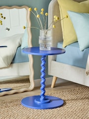 Blue Twisted Base Side Table - Image 1 of 4