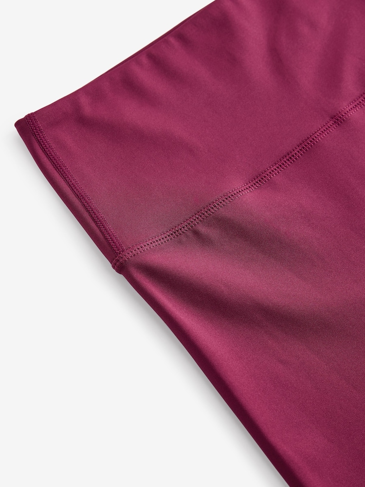 Burgundy Red Power Active Sports Leggings - Image 6 of 6