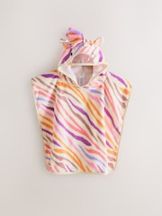 Bright Zebra Towelling 100% Cotton Poncho (9mths-10yrs) - Image 5 of 8