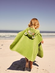 Green Frog Towelling 100% Cotton Poncho (9mths-10yrs) - Image 3 of 8